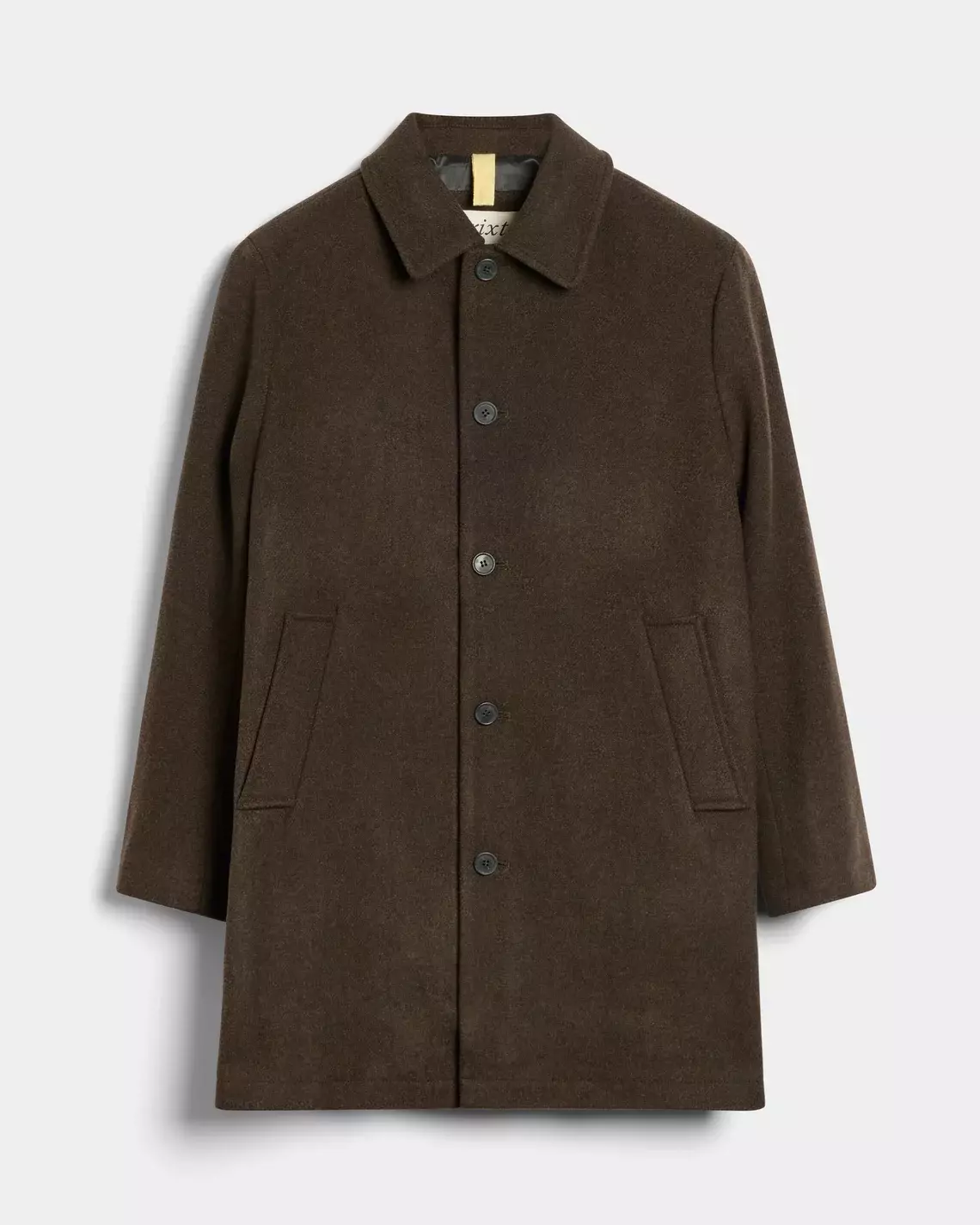 Brixtol Textiles T-Coat Wool Brown Herren Wollmantel braun